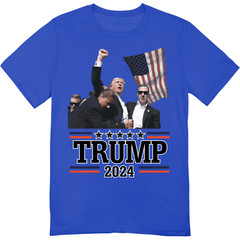 President Donald Trump Rally Shooting Shirt USA MAGA Fist Pump Fight TRUMP 2024