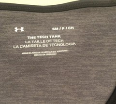 $25 Under Armour Mens Heatgear Loose Tech Tank Top Shirt Color Black Gray Small