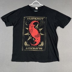 Slipknot T Shirt Mens 2XL Black Faded Short Sleeve Stretch Bay Island Sportswear