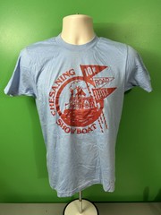 CHESANING MICHIGAN Showboat T-Shirt Large (fits smaller) Blue Vintage 80’s Race