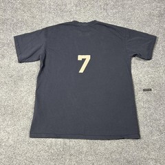 Fear Of God Shirt Mens XL Navy Blue 7 Back Graphic Made USA Cotton Flaw
