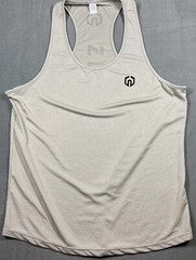 NELEUS ‘Dry Fit Logo Muscle’ Mesh Tank Top Men’s M Gym Workout Exercise Grey NWT