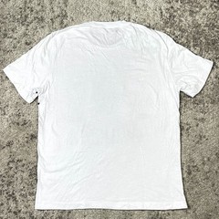 true religion metallic silver logo white tee t shirt size Large L Streetwear B4