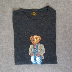 Polo Ralph Lauren Polar Bear T Shirt Mens XXL Charcoal Gray Graphic Logo