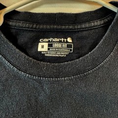 Carhartt K87 Loose Fit Pocket T-Shirt Mens Medium Black Blue Embroidered Logo