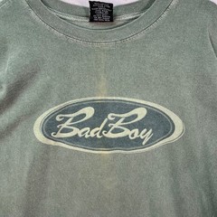 Vintage 90s Bad Boy Club Green Oversized T-Shirt Made In USA 100% Cotton Large