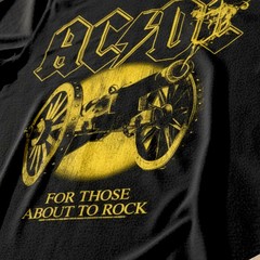 ACDC Golden Cannon FTATR Men’s T Shirt For Those About to Rock Concert Tour