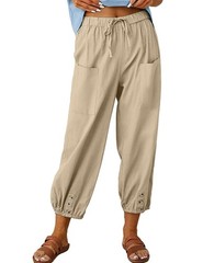 Womens Casual Lantern Harem Loose Capris Pants Summer Yoga Slacks Trousers