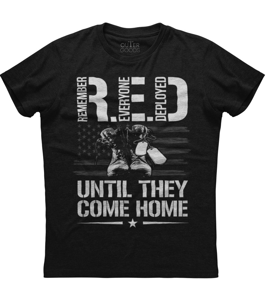 Remember Every One Deployed New Mens Shirt Donald Trump America Flag Patriot Tee