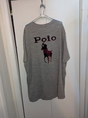 Polo Ralph Lauren Big Pony T Shirt Mens Size 3XLT Tall Gray Buffalo Plaid Logo