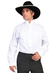 SCULLY RANGE WEAR OLD WEST CLASSIC VICTORIAN HIGH STAND COLLAR SHIRT-MTW155US