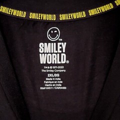 Smiley World Shirt Mens 2XL XXL BLACK GRAFFITI Street Art Skater Casual NWT