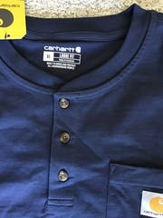 NWT!! CARHARTT MENS LOOSE FIT HEAVYWEIGHT S/S POCKET HENLEY T-SHIRT, SIZE XL