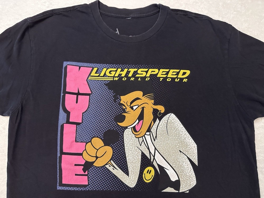 2000s Y2K 2018 Super Duper Kyle Hip Hop Pop Music Lightspeed Tour T-Shirt, L XL
