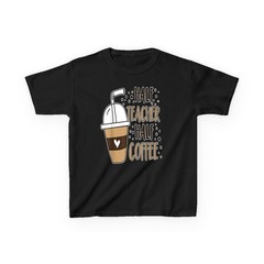 Half Teacher Half Coffee Funny Saying Quote T-Shirt