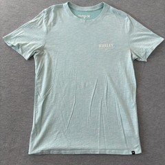 Hurley Nike Dri-FIT Mens Graphic T-Shirt Aqua Blue Heather Short Sleeve Large