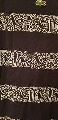 Lacoste X Keith Haring Shirt Navy White Alligator Logo RARE Collab Size Large