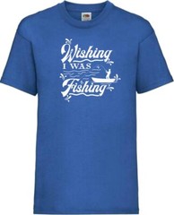 Fishing Wishing I Was Fishing Humour Novelty T Shirt Various Colours And Sizes