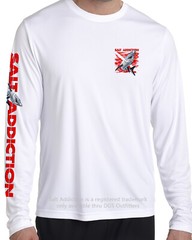 Salt Addiction Dive flag t shirt long sleeve microfiber saltwater uv upf 50+