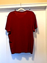 Vince Men’s XL Red V-Neck Pima Cotton T-Shirt Short Sleeve Lightweight