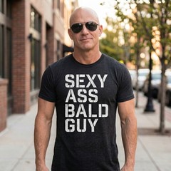 Mens as Bald Guy T Shirt Funny Father’s Day Dad Husband Grandpa Gift