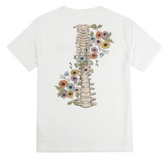 Grow Through It Women Mental Health Shirt Positive Saying Flower Skeleton Medium