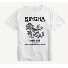 Summer, comfortable to wear, T-shirt, Singha beer from Thailand, adults Shirt