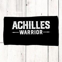 Unisex Black Graphic T-Shirt AchillesWarrior Logo 100% Cotton Fits True To Size