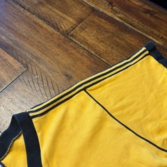 Sutton Place Shirt Mens Small Yellow Ringer Retro V Neck Stripe Trim Tee 70s