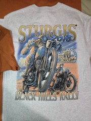Gildan Ultra Cotton Men’s M Double-Sided Motorcycle Rally Graphic Tee Bundle