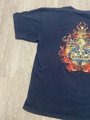 Vintage Y2K JNCO Jeans Blue Dragon Graphic T-Shirt XXL USA Distressed