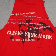 Kallusive Shirt Mens XL Red Cleaver Graphic Sleeveless Muscle Tee Tank Y2K USA