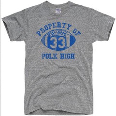 AL-BUNDY polk high vintage 80s football jersey-33 costume gift gym T-Shirt GREY