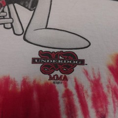 Vintage Underdog Shirt Mens 2XL Red Tie Dye Never Fear MMA Dog Cage Fighting