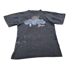 Vintage Y2K Sean John T Shirt Adult Size XL Black Paint Splatter