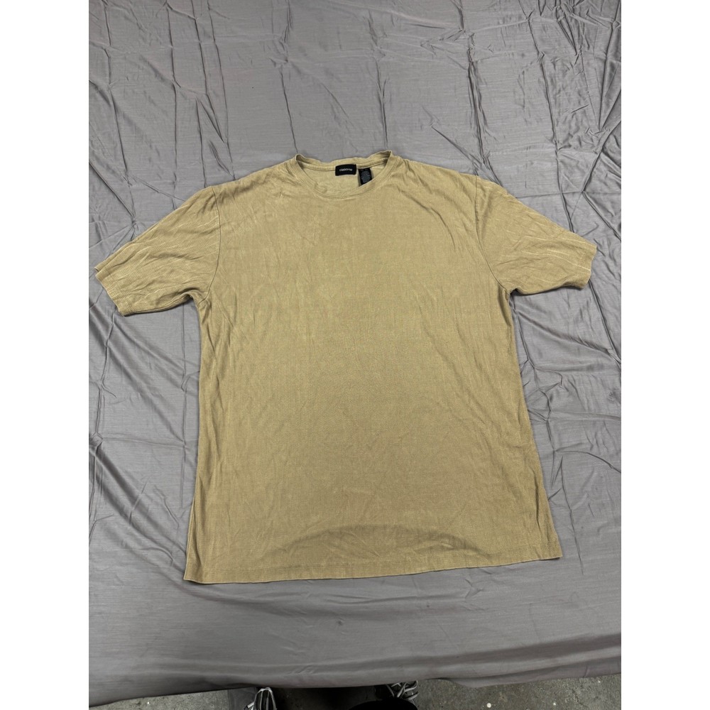 Claiborne Mens XXL Khaki Tan Modal Blend Short Sleeve Crew Neck T-Shirt