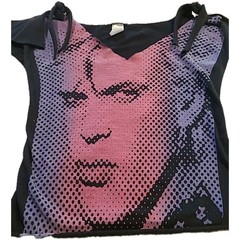 90s Y2K Glamhead Raw Tie Baby-Tshirt Billy Idol Size L Fits Like S/M FREE SHIP
