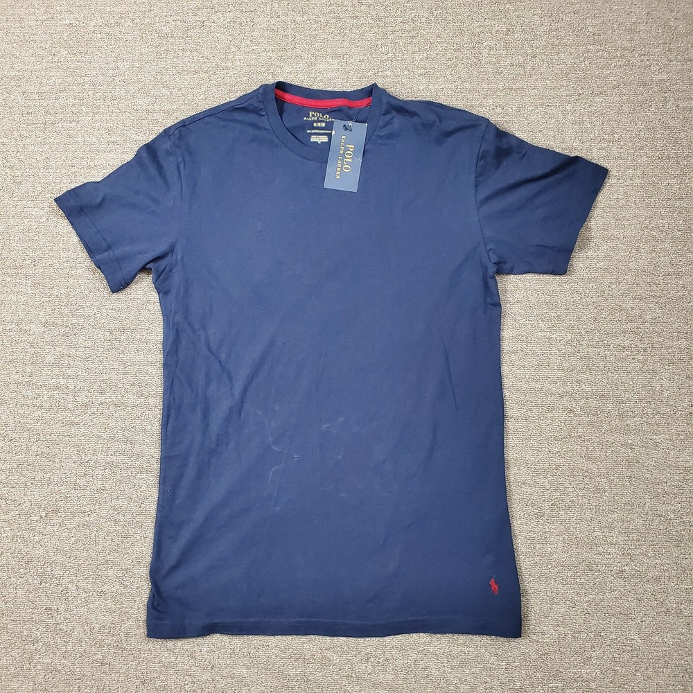 Polo Ralph Lauren Shirt Mens Blue Medium Basic Undershirt Tee New with Tags