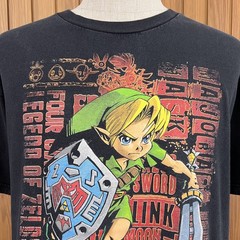 Zelda Majora’s Mask 3D Link Faded Graphic Game T-Shirt Black Size L