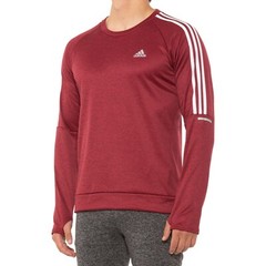 Adidas Men’s Sweatshirt Pullover Shirt Large Red Athletic Reflective Climawarm