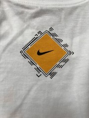 Nike Sportswear Men’s Baseball BSBL Logo Gold & White Breathable Anti-Odor Large
