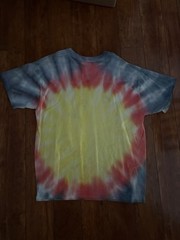 NWOT, XL, Men’s Tie-Dyed Raptor Dinosaur Tee by Fruit Of The Loom Impulse Wear
