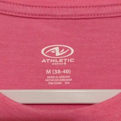 Athletic Works Pink unisex Knit Crew Neck Short Sleeve Solid T-Shirt M (38-40)