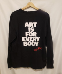 Keith Haring POP SHOP LS Crewneck Pullover Graphic Shirt Men Large Black