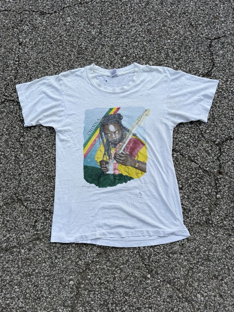 Beautifully 1990s distressed chinna reggae concert shirt