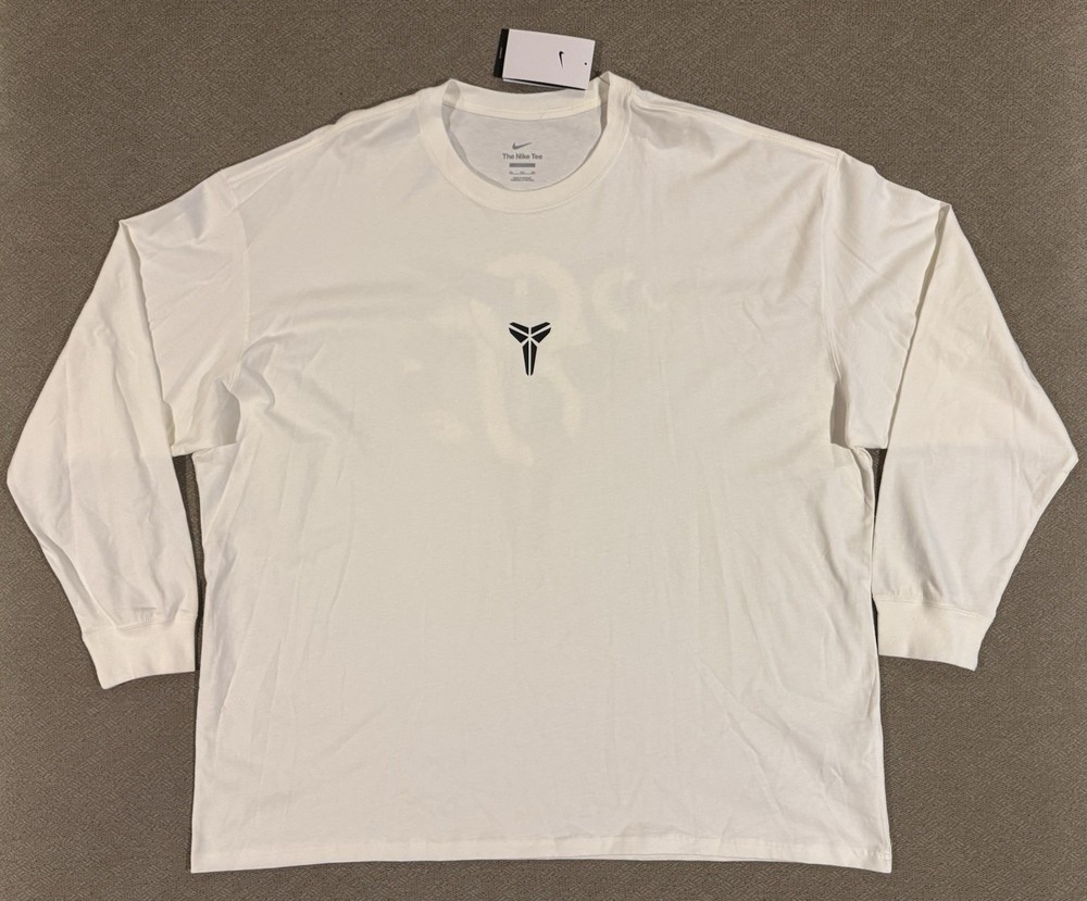 Nike Kobe Year Of The Mamba Max90 Long Sleeve TShirt Size 3XL White IB0241-133