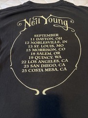 Vintage 1992 Rare Neil Young Solo Harvest Moon Tour Shirt Small Black