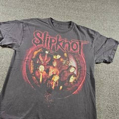 VINTAGE 2001 Slipknot T Shirt Adult Large Black Y2k Band Rock Metal Hanes Heavy