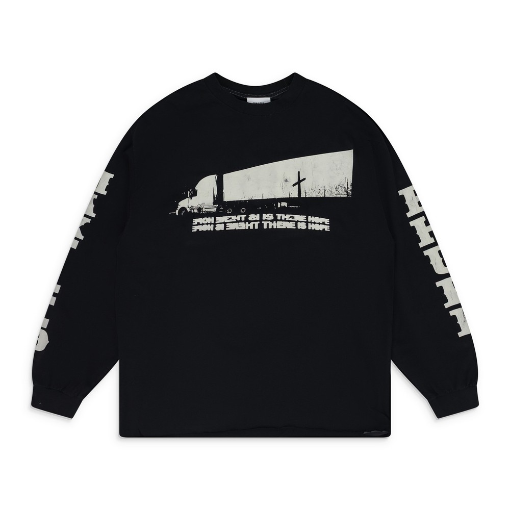 Rhude Black Cross Longsleeve T-Shirt SIZE M $415