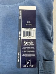 Men’s Shirts, (New w/tags), George Short Sleeve Crew Neck Pocket Tee 3XL (54-56)